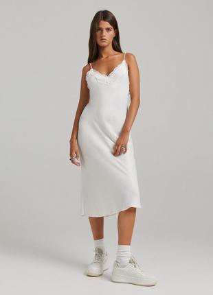 Bershka slip dress, сукня у білизняному стилі , xs1 фото