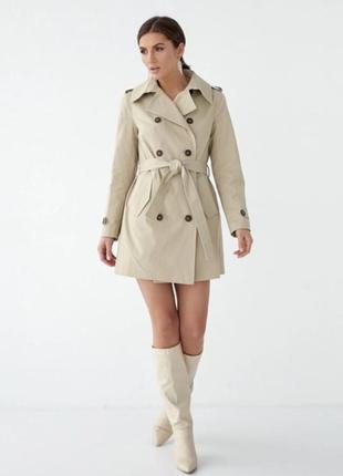 Плащ тренч укороченый