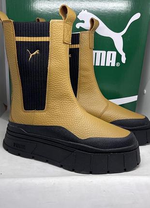 Черевики жіночі ( оригінал) puma mayze stack casual chelsea boot brown 386742-01