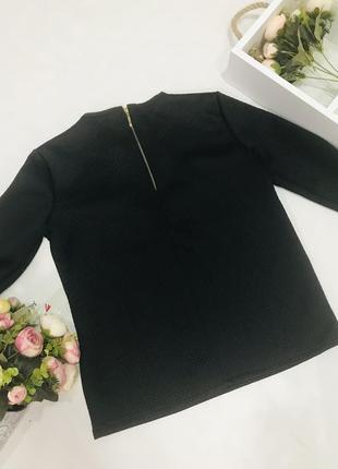 Красива чорна блуза з бантиком4 фото
