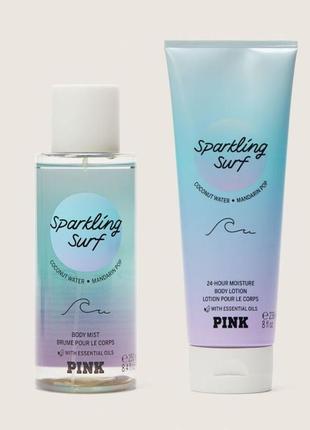 Набор спрей и лосьон для тела sparkling surf victoria's secret pink