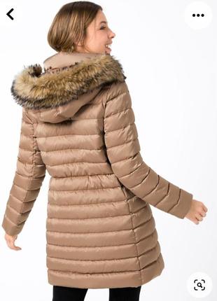Классическое пуховое пальто куртка женская от немецкого бренда hallber!2 фото