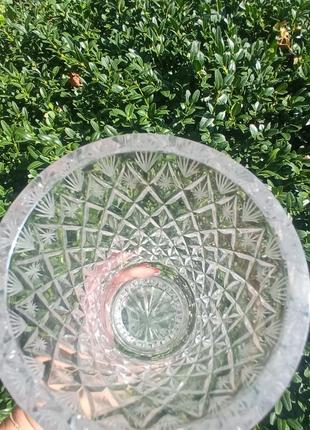 Продам винтажную хрустальную вазу из коллекции "ромбы" гусь хрустальный завод