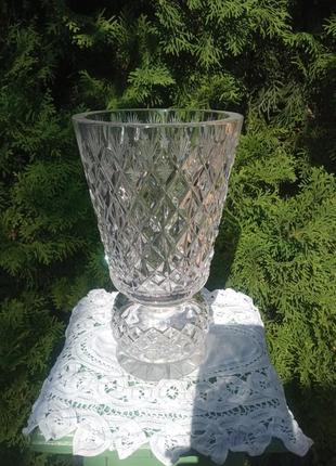 Продам винтажную хрустальную вазу из коллекции "ромбы" гусь хрустальный завод8 фото