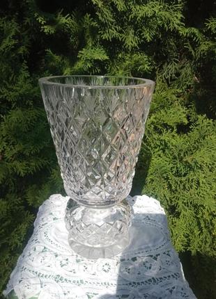 Продам винтажную хрустальную вазу из коллекции "ромбы" гусь хрустальный завод