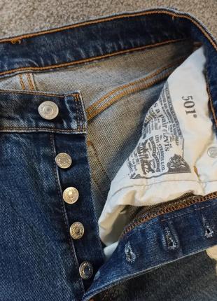 Кастомні джинси levi's 501 прямого крою6 фото