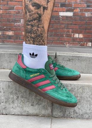 Мужские кроссовки adidas handball spezial 'collegiate green burgundy#адидас