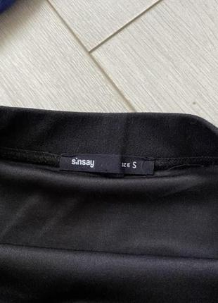 Костюм комплект синий черный юбка миди с разрезом с лампасом свитер свитшот sinsay7 фото