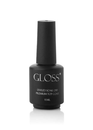 Топ з липким шаром gloss premium top coat, 11 мл