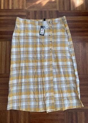 Нова лляна юбка спідниця new look 16-18 (50-52) uk 🇬🇧