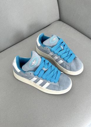 Топ ✅️ замшевые кроссовки adidas campus blue4 фото