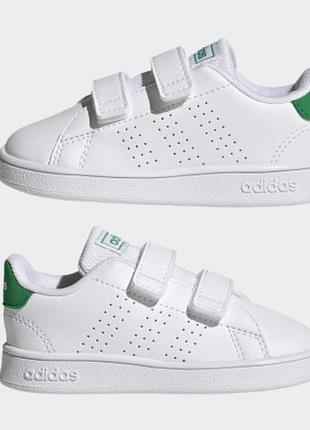 Білі кросівки adidas р.25-27 на ліпучках,оригінал,кеди