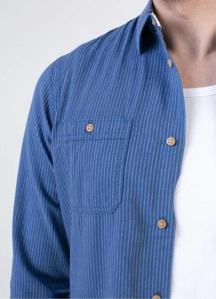 Мужская рубашка livergy синяя голубая1 фото