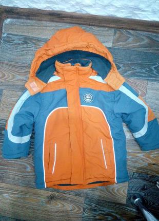 Тепла куртка зі світловідбивачами р. 1043 фото