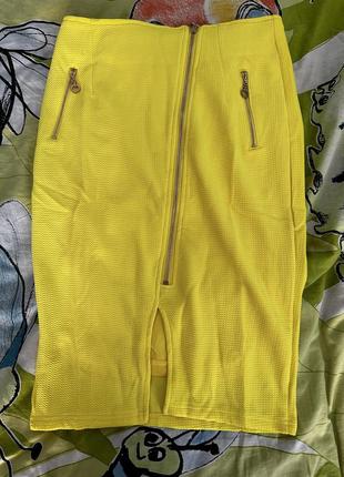 Жовта спідниця з розпоркою alyson