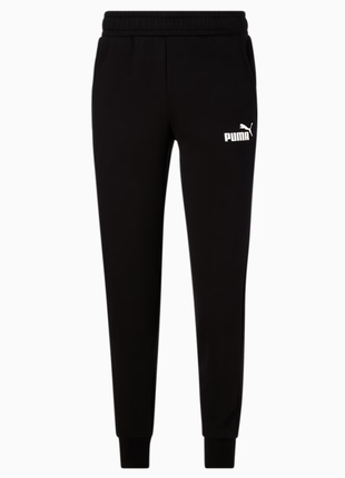 Черные мужские штаны на флисе puma essentials logo men's joggers новые оригинал из сша