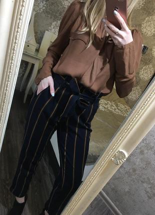 Брюки в полоску zara