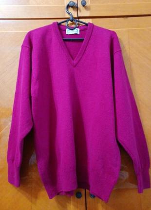 Брендовый супер теплый яркий свитер джемпер 100% шерсть р.s от glenmuir made in scotland8 фото