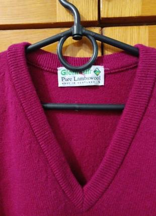 Брендовый супер теплый яркий свитер джемпер 100% шерсть р.s от glenmuir made in scotland3 фото