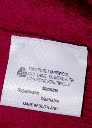 Брендовый супер теплый яркий свитер джемпер 100% шерсть р.s от glenmuir made in scotland5 фото