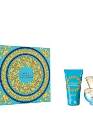 Набір versace dylan turquoise pour femme туалетна вода 30 ml, гель для тіла 50 ml