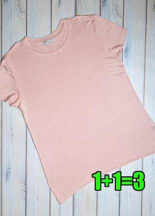 💥1+1=3 стильная пудрово-розовая футболка zara, размер 48 - 50