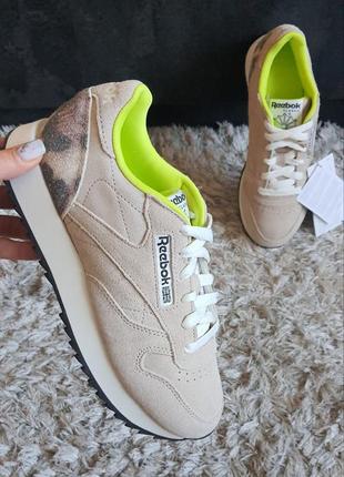 Оригинальн. reebok classic leather ripple beige gx5096 нат.замша р.37eur.