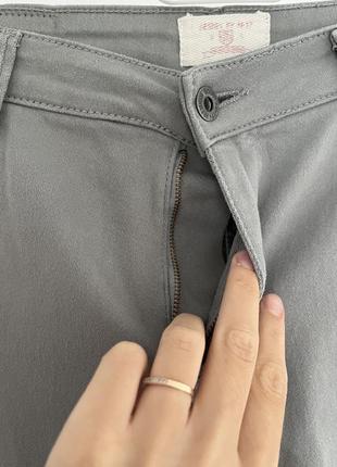 Джинсы скинни длинные серые стрейч джинс4 фото