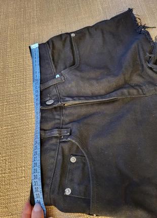 Шорти w29 l28 висока посадка короткі джинсові чорні базові труси тренд3 фото