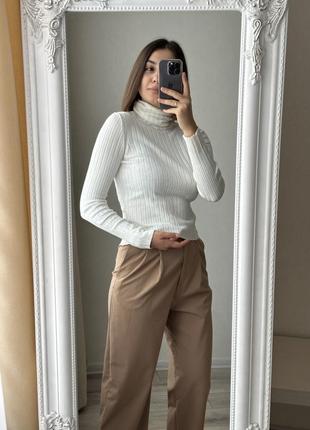 Молочная водолазка h&m, молочный гольф8 фото