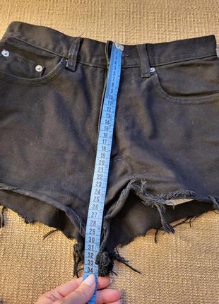 Шорти w29 l28 висока посадка короткі джинсові чорні базові труси тренд4 фото