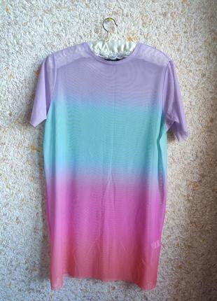 Платье сетка прозрачная футболка женская стильная кофта модная красивая топ разноцветная primark1 фото