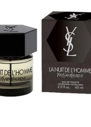 Оригінал yves saint laurent la nuit de l'homme 60 ml ( ів сен лоран ла нуит хом ) туалетна вода