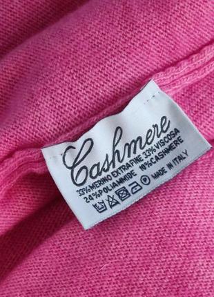 Накидка, пончо cashmere з вовною та кашеміром рожевого кольору8 фото