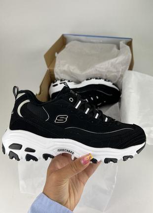 Женские кроссовки Blue skechers d'lites freeze talk 66666125 blk, оригинальные кроссовки скейчерс