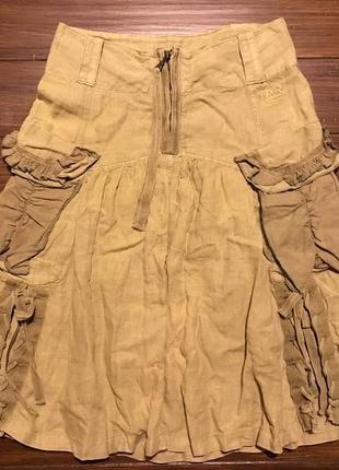 Napapijri, оригінальна спідниця, бавовна/льон! р-40