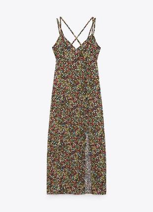 Zara красивое платье в мелкий цветочный принт l6 фото