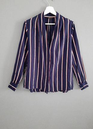 Вискозная блуза в полоску_португальский бренд_# 4693 фото