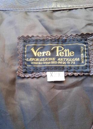 Брендовий жилет із натуральної шкіри чоловічий vera pelle італія10 фото
