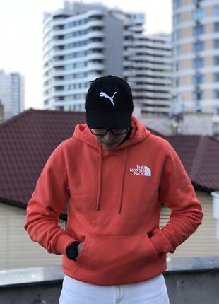 Кофта the north face box nse back print hoodie  orange4 фото