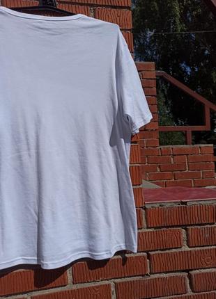 Белая базовая футболка большой размер livergy6 фото