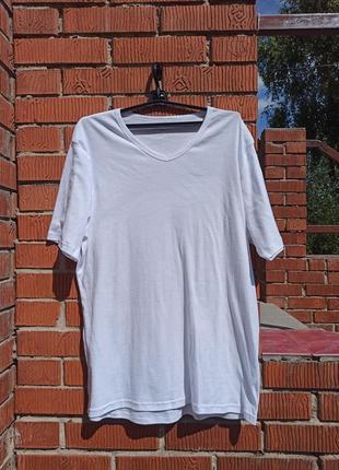 Белая базовая футболка большой размер livergy7 фото