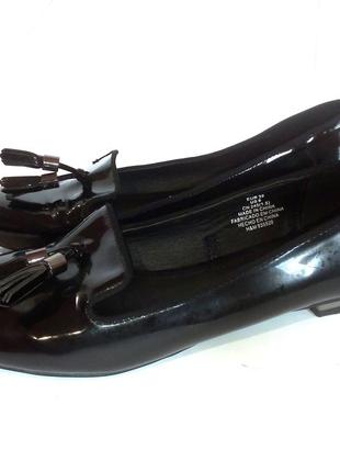 🥿🥿🥿 стильные лаковые туфли балетки на низком ходу от h&m, р.38 код t39905 фото