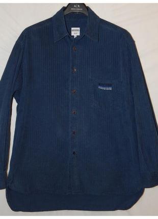 Винтажная рубашка из структурного хлопка oversize fit y2k от moschino jeans