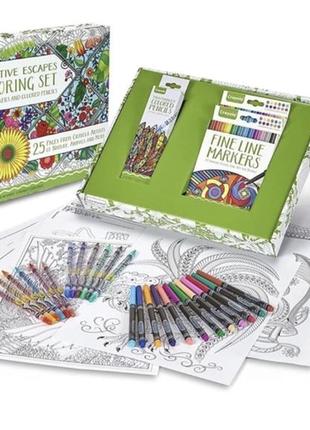 Набір для малювання, набір для творчості crayola adult coloring book & marker art activity set