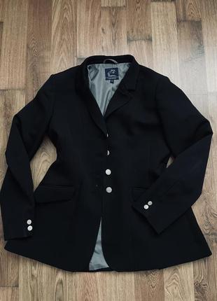 Черный пиджак с притупленным фасоном2 фото