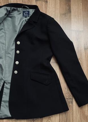 Черный пиджак с притупленным фасоном3 фото