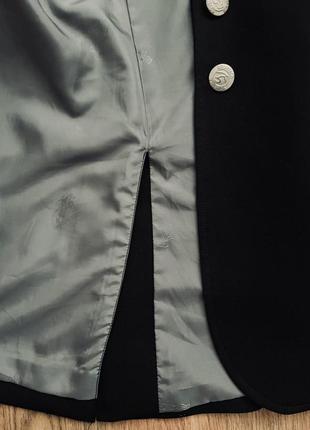 Черный пиджак с притупленным фасоном4 фото
