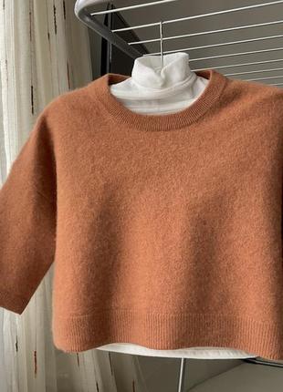 Madisson кашемировый укороченный пуловер топ2 фото