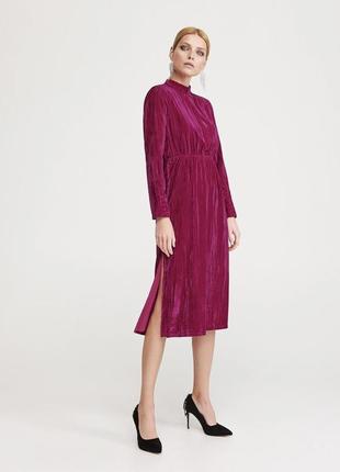 Супер крутое вишнёвое кэжуал платье невероятного фасона, р. 14/42...❤️🔥💋2 фото